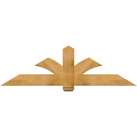 Ekena Millwork Redmond Rough Sawn Timber Gable Bracket, Western Red Cedar, 72"W x 21"H x 2"D x 6"F, 7/12 Pitch GBW072X21X0206RED00RWR